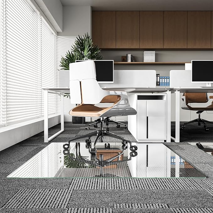 Koonmi Glass Chair Mat for Carpet, Tempered Glass Chair Mat - Image 9
