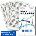 Premium Wire Marker Book for Cable Management, Vinyl-Coated, High-Tack Adhesive, Electric Panel Wire Label Stickers - 10 Pages, 1 Book, Numbered 46-90 (Pack of 1)