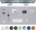 Large Desk Mat 55"x24" - Premium Non-Slip Desk Pad, Waterproof and Scratch-Resistant Office Desk Protector, Large Desk pad Workspace Mat for Home and Office(Light Grye)