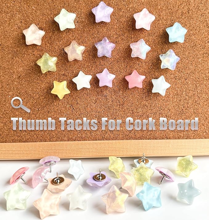 25 Pcs Star Push Pins, Thumb Tacks - Image 3