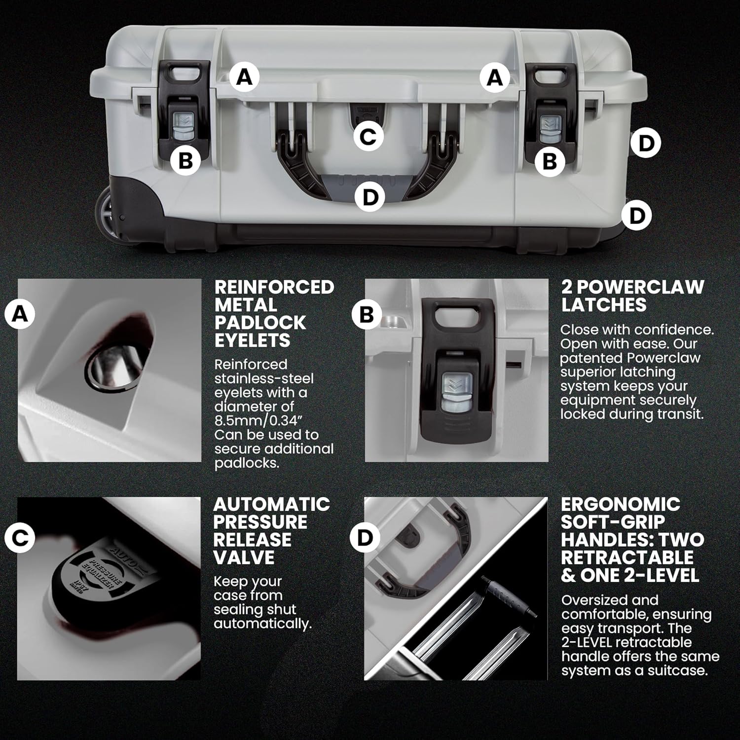 NANUK Wheeled Series 935 Lightweight NK-7 Resin Waterproof Protective Case