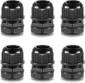QILIPSU 6pcs 3/4" NPT Cable Gland Waterproof IP68 Nylon Cable Pass Through Cord Grip Connector Strain Relief Wire Grommet