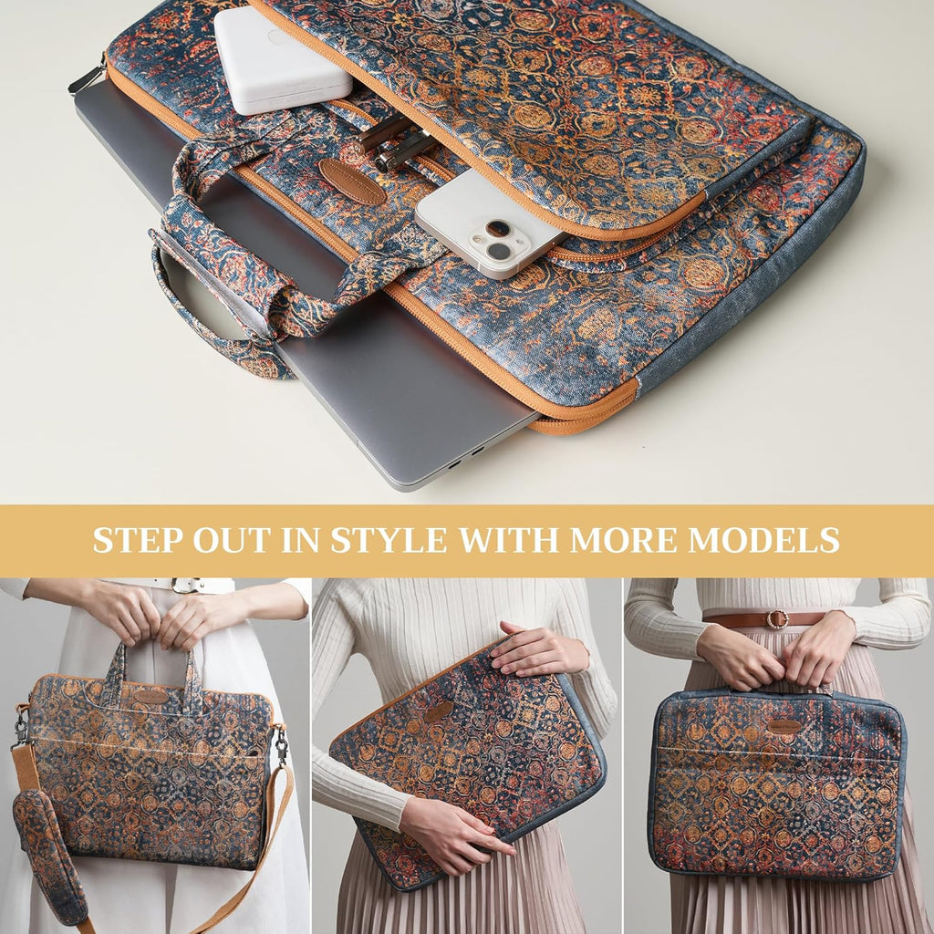 Maison d'Hermine Laptop bag with front pocket Stain and water repellent Cotton canvas