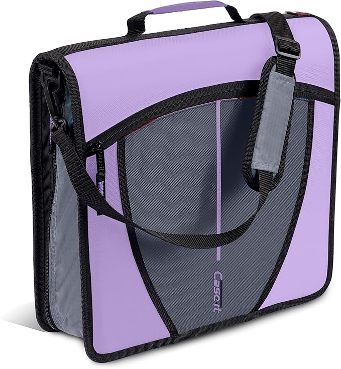 Case-it Mighty Zip Tab School Zipper Binder | 3-Inch O-Rings, 600-Sheet Capacity by Case-it