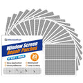 KING MOUNTAIN 20 Sheets Black Window Screen Patches, 44 in Repair Kit for Tears & Holes, Strong Adhesive Mesh Tape, Quick & Waterproof