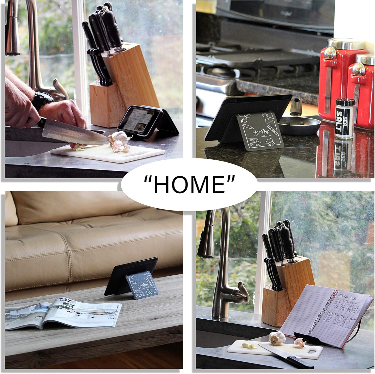 Airplane Travel Essentials for Flying Flex Flap Cell Phone Holder & Flexible Tablet Stand for Desk, Bed, Treadmill, Home & in-Flight Airplane Travel Accessories - Travel Must Haves Cool Gadgets