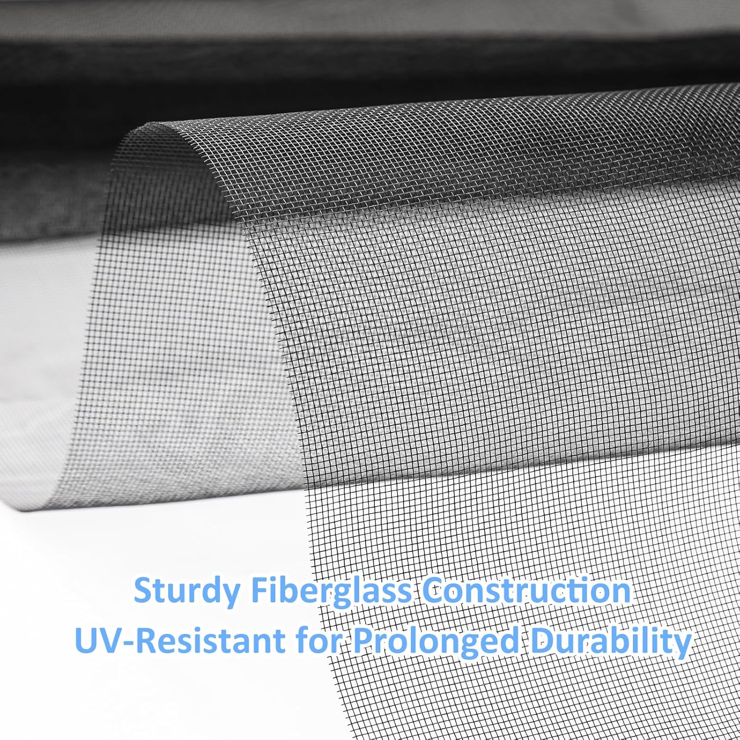 40"x118" Window Screen Mesh, Fiberglass Window Screen, Screen Door Mesh, Windows Screens and Screen Door Replacement, Patio Screen Mesh- Black