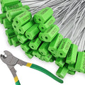 240 Pieces Security Cable Seals, Metal Number Security Tags for Truck, Trailers, Cargo, Containers, Vans, Oil Tank, Milk Vehicle (Green, 240 Pack)