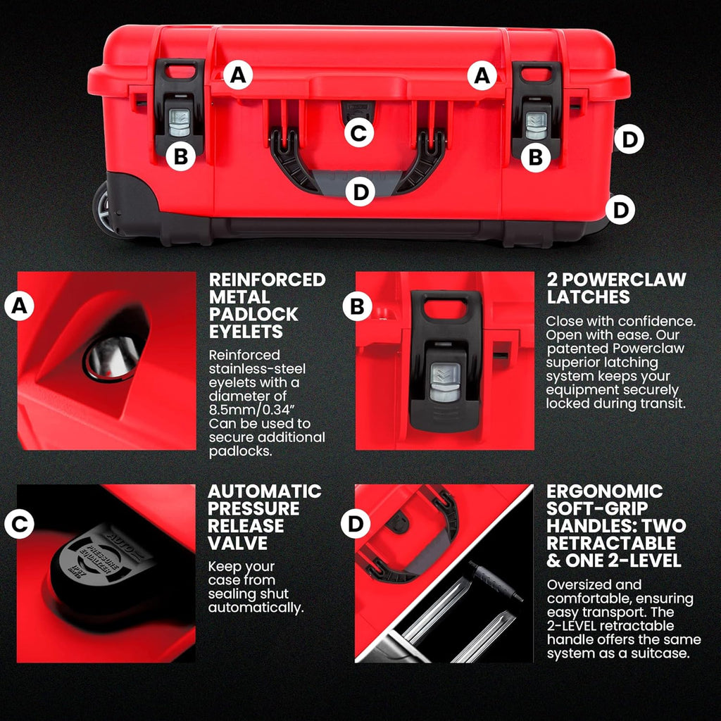 NANUK Wheeled Series 935 Lightweight NK-7 Resin Waterproof Protective Case