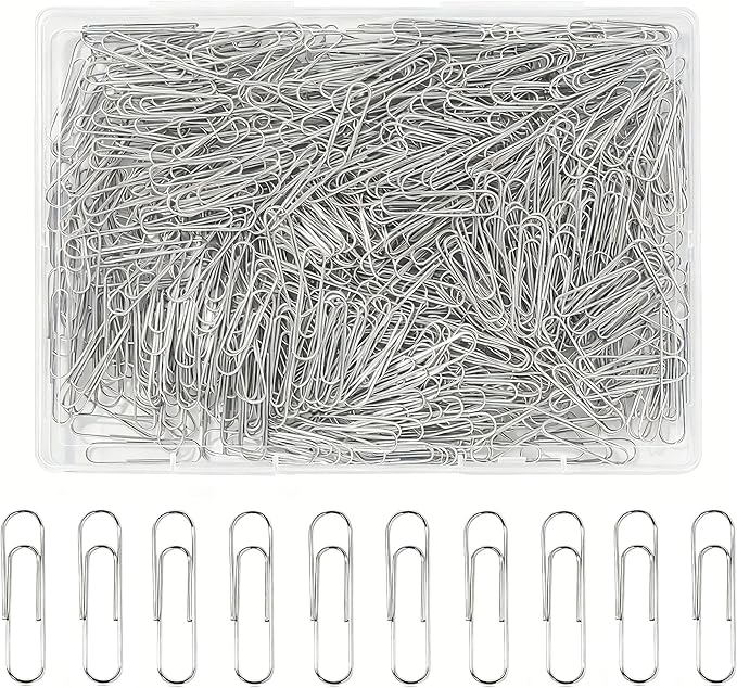 Paper Clips, 1-2/7" Silver School Office Supplies Heavy Duty by Bflaae