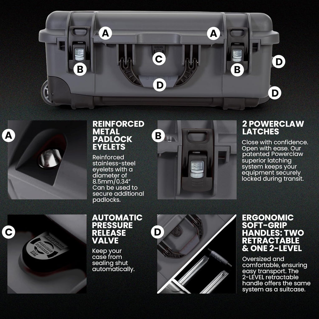 NANUK Wheeled Series 935 Lightweight NK-7 Resin Waterproof Protective Case