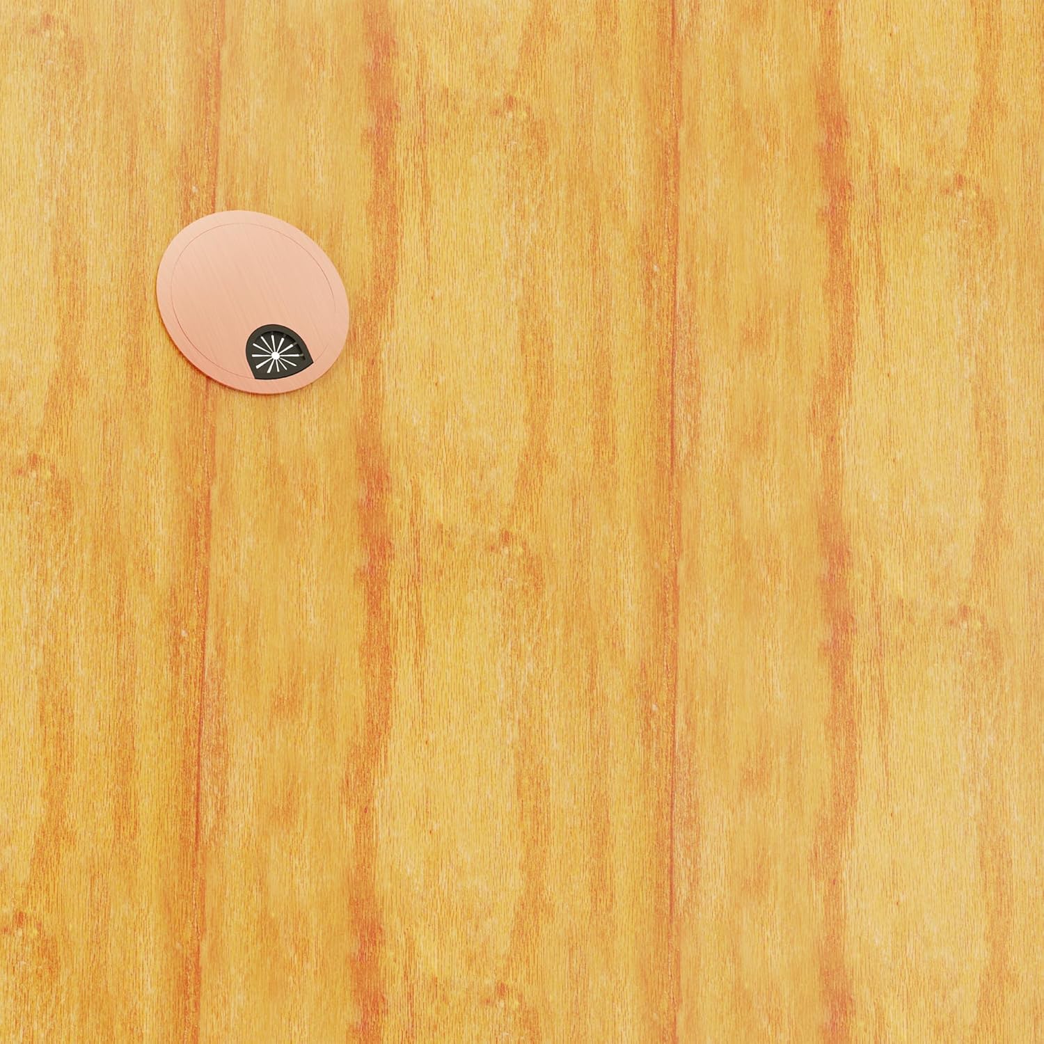 Desk Grommet 2-3/8 Inch 60mm, Zinc Alloy Computer Desk Wire Hole Cover, Office Desktop Cord Cable Hole Metal Ring, Red Bronze