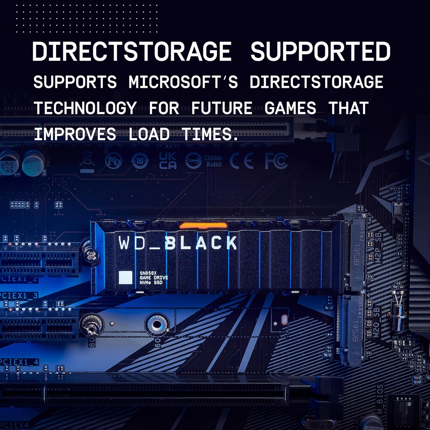 WD_BLACK 2TB SN850X NVMe Internal Gaming SSD Solid State Drive with Heatsink - Works with Playstation 5, Gen4 PCIe, M.2 2280, Up to 7,300 MB/s - WDS200T2XHE