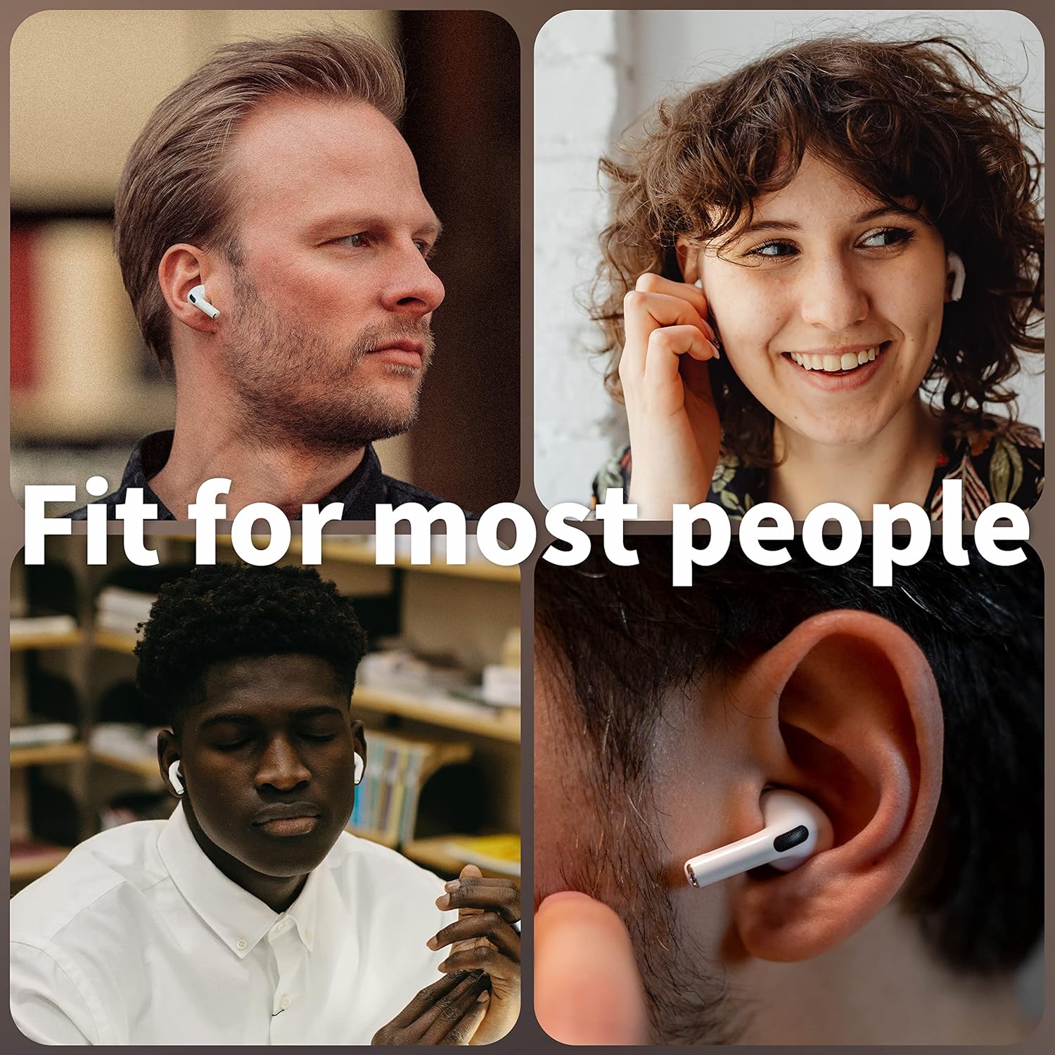 4 Pairs Ear Tips for AirPods Pro 1 & 2 [Relief Pain] [Fit in Case] Noise Cancellation Add Grip Sport Earbuds [US Patent Registered] (Large)