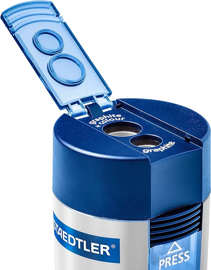 STAEDTLER Double-Hole Tub Pencil Sharpener: Dual Size Manual Sharpener - Image 5