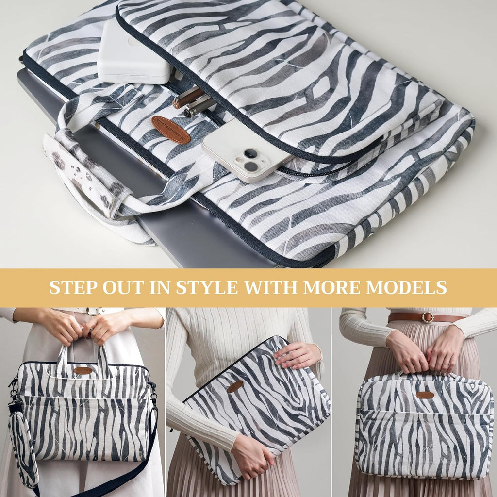 Maison d'Hermine Laptop bag with front pocket Stain and water repellent Cotton canvas
