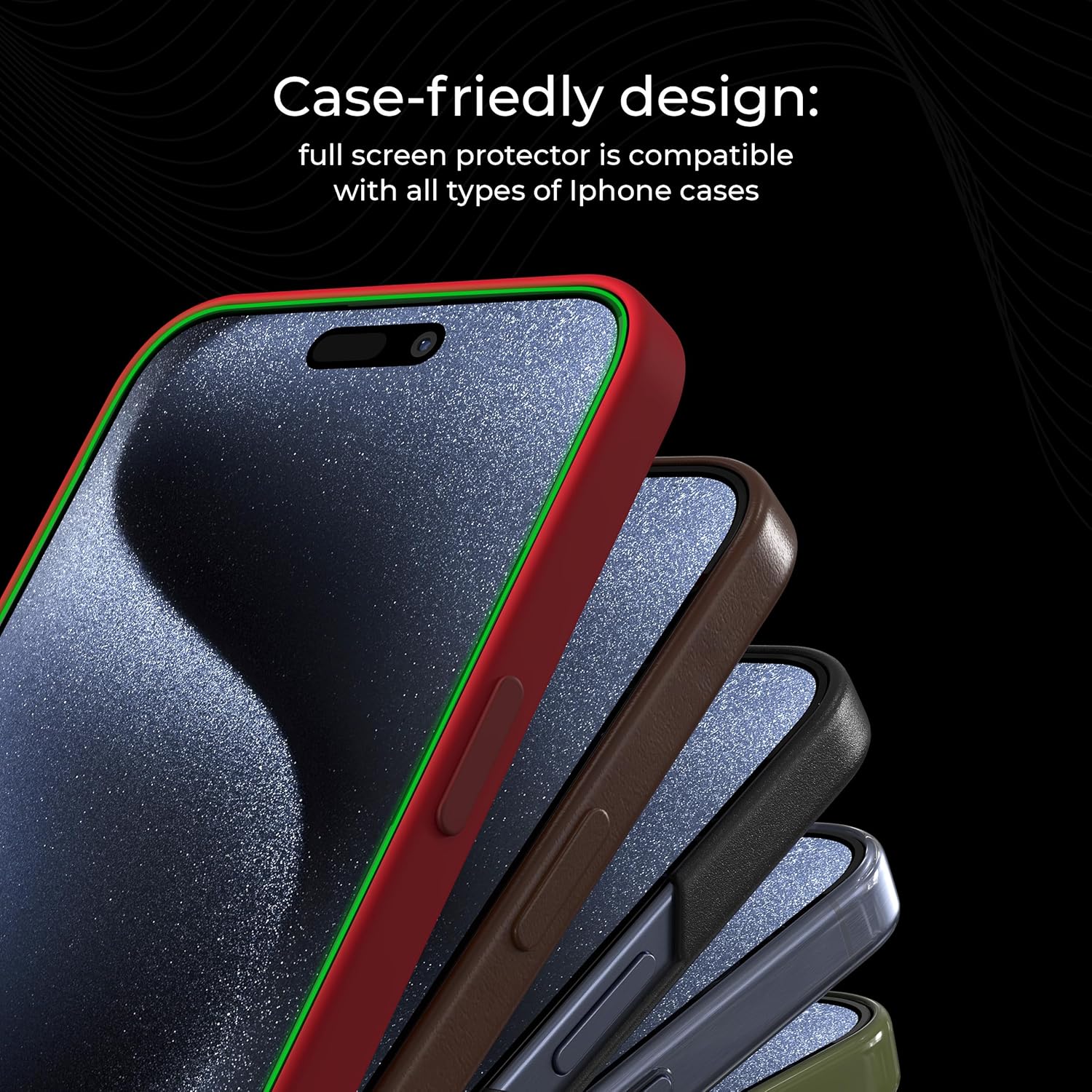 Deppa |2 Pack| Anti-Blue Light Screen Protector for iPhone 14 Pro (6.1')| Scratch Resistant Tempered Glass | 3D Edge to Edge Coverage | Easy Installation Kit | Eye Safeguard TÜV Certified