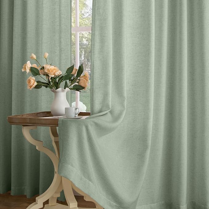 Memory Trained Pinch Pleated Curtains 108 Inches Long, Viral Linen Pinch Pleat - Image 7