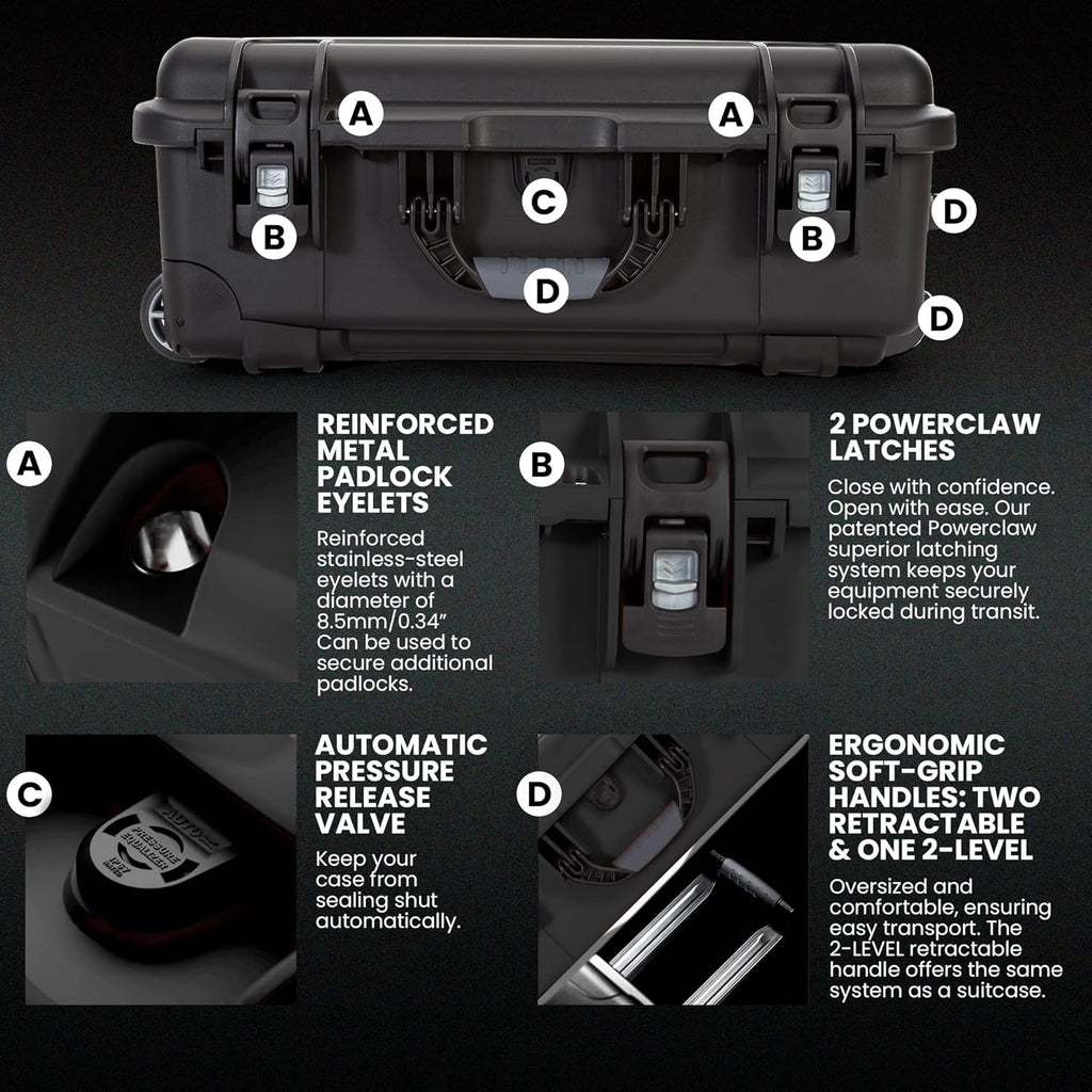 NANUK Wheeled Series 935 Lightweight NK-7 Resin Waterproof Protective Case