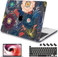 Mektron for MacBook Pro 16 inch A2141 Case 2020 2019 Release with Retina Display & Touch Bar & Touch ID, Plastic Hard Shell Cover Keyboard Skin Screen Protector Dust Plug，Dahlia Flowers