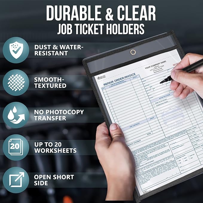 30 Pack Job Ticket Holders 9x12 Heavy Duty - Image 4