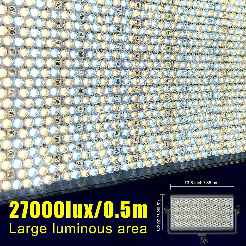 GVM 1500D RGB Video Light, 75W Photography Light with Bluetooth Control, Led Panel Light for Photography, YouTube Studio, Video Shooting, Broadcasting, Conference, 1128 Led Beads