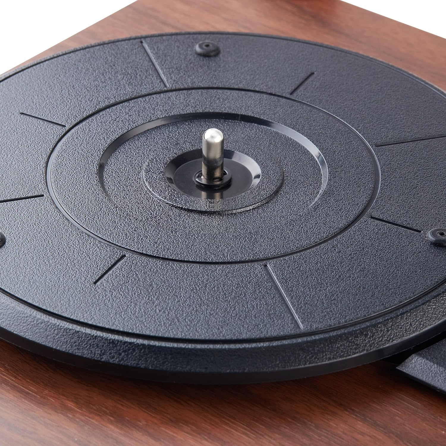 Amazon Basics Desktop Turntable Vinyl Record Player with Bluetooth and Built-in Speakers, 3-Speed, Black