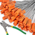 120 Pieces Security Cable Seals, Metal Number Security Tags for Truck, Trailers, Cargo, Containers, Vans, Oil Tank, Milk Vehicle (Orange, 120 Pack)