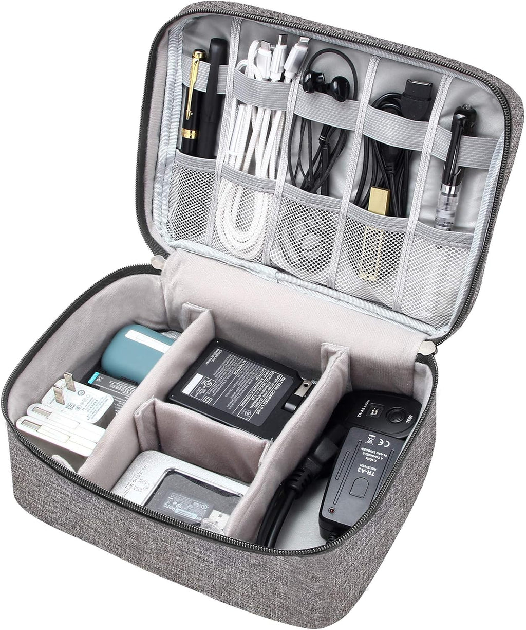 VOCUS Electronics Organizer Travel Cable Organizer Bag for Electronics Accessories, Portable Tech Carring Large Storage Case for Charger, Cord, Power Bank, Hardware