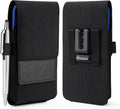 BECPLT Nylon Cell Phone Holster Case with Belt Clip - Fits iPhone 12/13/14 Pro, X, Xs, 10, Galaxy S21/S22/S23, Pixel 4/5, LG G4/G5/G6 (With Thin Case On)