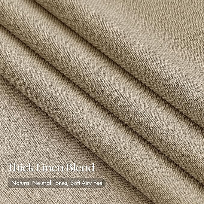 Burlywood Birch Linen Pinch Pleated 86 Inch Long Curtains - Image 2