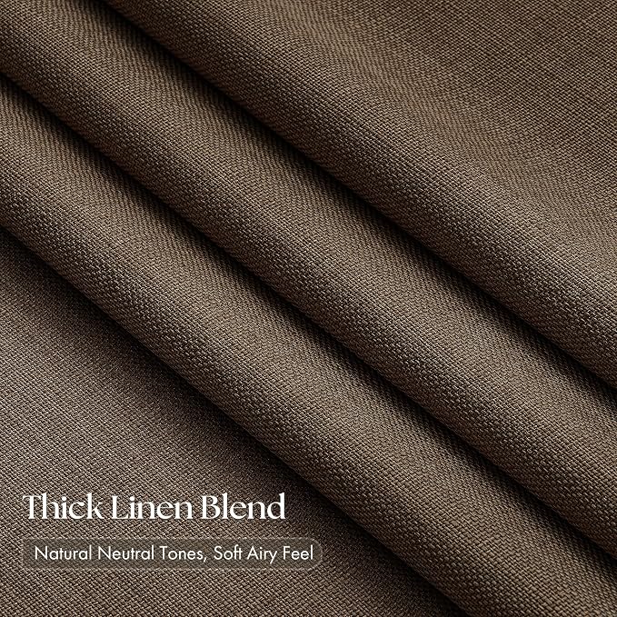 Chocolate Brown Pinch Pleated Bedroom Curtains 102 Inches Long 4 Panels Set - Image 2